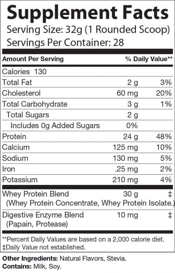 2lb Whey Natural Salted Caramel – 28 servings - Image 2