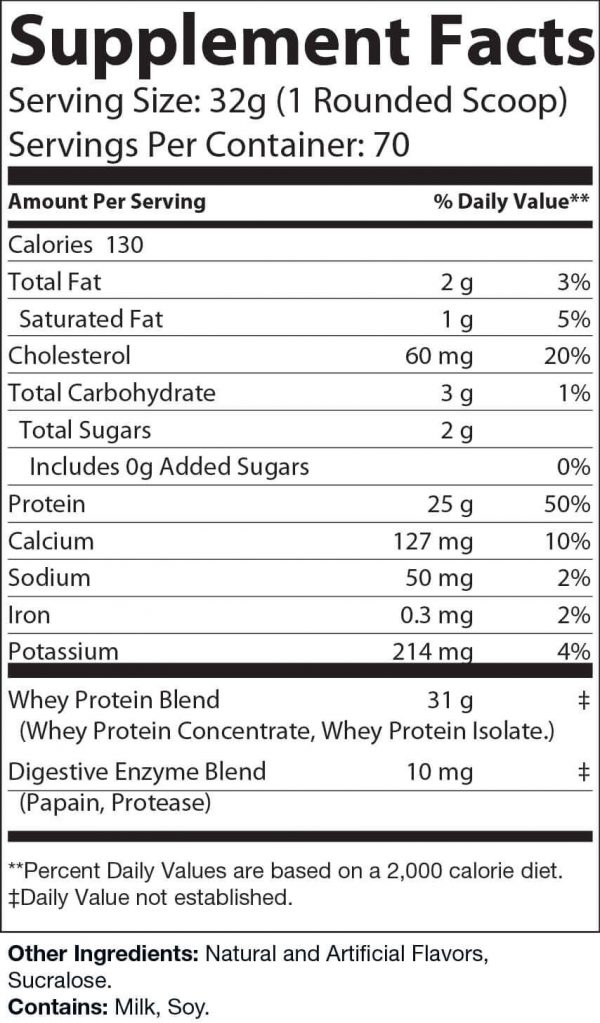 5lb Whey Protein Vanilla – 70 servings - Image 2