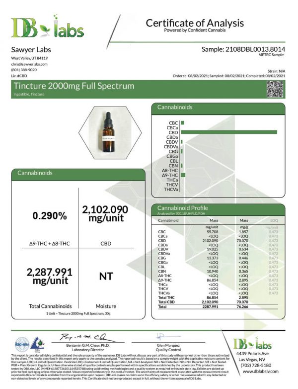 CBD Full Spectrum – 2000mg (1 oz Tincture) - Image 3